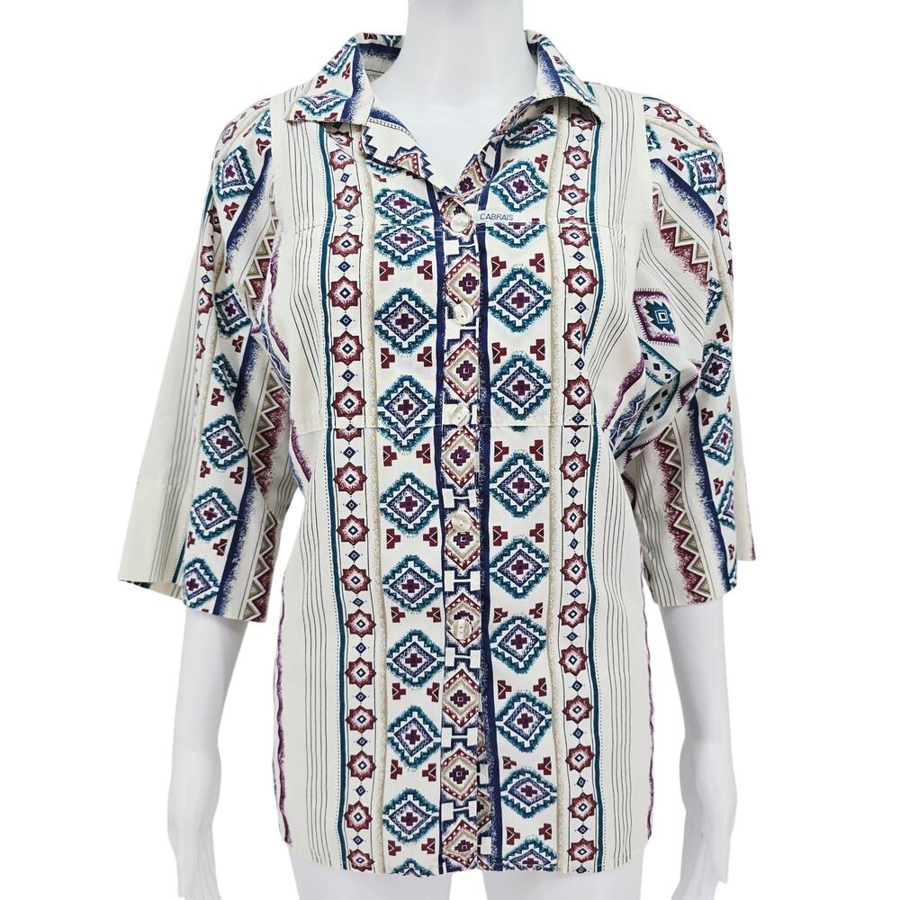 Canbrais 80's Striped Half Sleeve Button Up Shirt 18